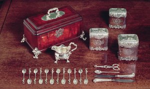 Çay ekipmanı, c.1735 (gümüş ve ahşap)