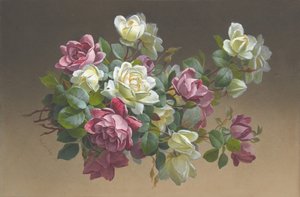 Çiçekler: Güller, 19. yüzyıl sonu - 20. yüzyıl başı. by Paul de Longpré