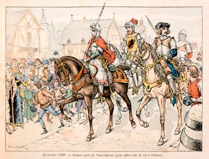 Theodore Cahu'nun “” Jeanne d'Arc “” kitabından alınan ve Paul De Semant (1855-1915) tarafından çizilen illüstrasyon: 25 Şubat'ta by Paul de Semant