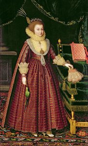 Bir Hanımefendinin Portresi, Muhtemelen Elizabeth, Kontes Kellie, 1619-20 dolayları (tuval üzerine yağlı boya) by Paul van Somer