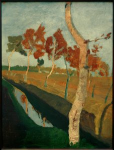 Hendekte huş ağaçları by Paula Modersohn Becker