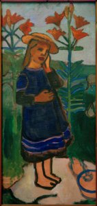 Ateş zambakları arasında Elsbeth by Paula Modersohn Becker