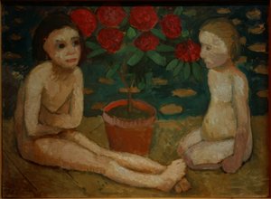 İki oturan çocuk dosyası by Paula Modersohn Becker