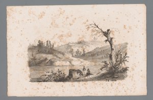 Nehir ile tepelik manzara Manzara ilkeleri (dizi başlığı) Principles de paysages (dizi başlığı)