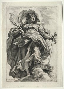 Bulutlarda Aziz Catherine by Paulus Moreelse