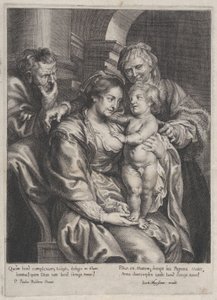 Aziz Anne ile Kutsal Aile, ca. 1620-70., ca. 1620-70. by Paulus Pontius