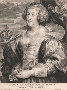 Marie de Medicis, Fransa Kraliçesi, Üç Kralın Annesi by Paulus Pontius
