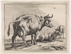 İşeyen inek Het Bullenboekje (dizi başlığı) by Paulus Potter