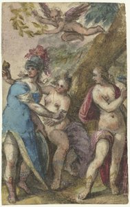 Paris'in kararı by Paulus van Wtewael (possibly)