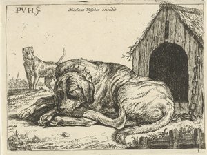 Bir zincir üzerinde uzanmış köpek Farklı köpekler (dizi başlığı)
