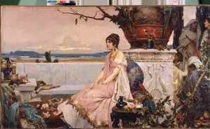 Kuyudaki Roman Kadın - Tablo Pavel Alexandrovich Svedomsky (1849-1904), tuvalet mobilyaları, Rus sanatı