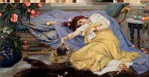 Fulvia (Fulvie Flacca Bambula, MÖ 77-40) avec la tete de Cicero (Marcus Tullius Cicero)