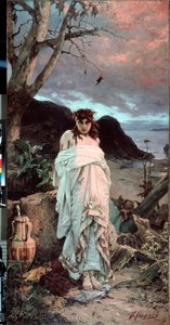 ""Medusa"" Gorgonlardan birinin hipnotik bir bakışla temsili - Tablo Pavel Alexandrovich Svedomsky (1849-1904) 1882 Devlet Tretyakov Galerisi, Moskova