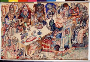 "Kralların Ziyafeti" Pavel Nikolayevich Filonov