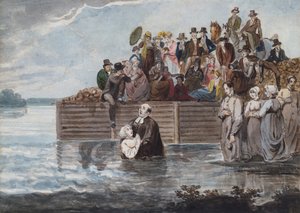 Bir Fırtına Sırasında Philadelphia Anabaptist Daldırma, 1811-ca. 1813. by Pavel Petrovic Svin