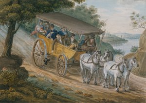 Trenton, New Jersey, 1811-ca yakınlarında Stagecoach ile seyahat. 1813.