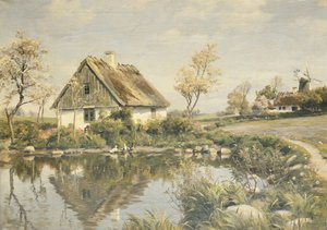 Göl Kenarında Bir Kulübe by Peder Monsted