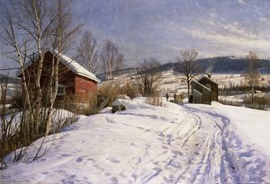 Bir Kış Manzarası, Lillehammer by Peder Monsted