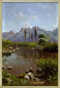 Brook, Cenevre Gölü kıyısında by Peder Monsted