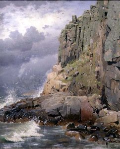 Kayalıklarla Sahil Manzarası by Peder Monsted