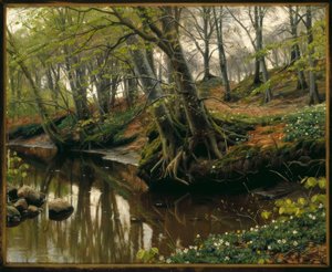 Ormanın kenarında bahar günü by Peder Monsted