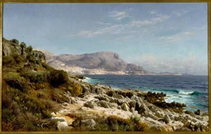 Monte Carlo yakınlarındaki sahil by Peder Monsted