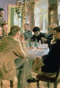 Öğle yemeği, 1883 by Peder Severin Krøyer