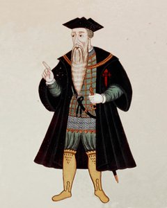 Portrait in feet of Alphonse (Alfonso or Afonso) from Albuquerque (1453-1515), Portuguese navigator and conquistador, sometimes nicknamed the “Portuguese Mars””. In “” Livro do Estado da India Oriental””, by Pedro Barretto de Resende, Portugal by Pedro Barretto de Resende