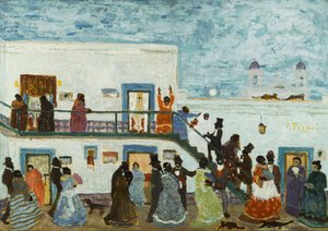Kiliseye Geliş; Kiliseden gelen by Pedro Figari