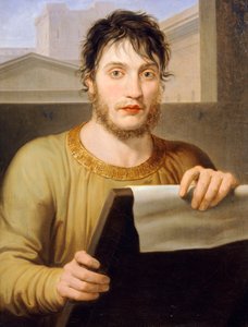Giuseppe Guizzardi antik elbiseli, Pelagius Palagi (1775-1860), tuval üzerine yağlı boya, 60x47 cm by Pelagio Palagi