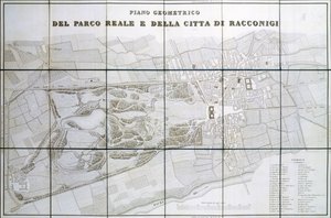 Park Royal Planı ve Racconigi şehri by Pelagio Palagi