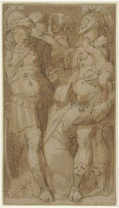 Alexander, Darius'un ailesini affetti by Pellegrino Tibaldi