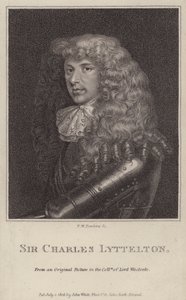 Sir Charles Lyttelton, İngiliz politikacı ve sömürge Jamaika Valisi (gravür) by Peltro William Tomkins