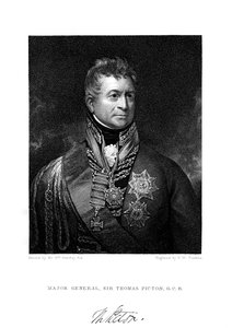 Sir Thomas Picton, İngiliz askeri, 19. yüzyıl. by Peltro William Tomkins