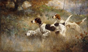 Setters Three, Bob, Bill ve Ginger üçlü bir noktada by Percival Leonard Rosseau