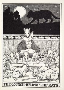 Sıçanlar tarafından düzenlenen Konsey, Fontaine Fables, pub. 1905