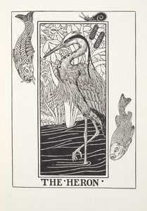 Heron, Fontaine Fables'dan, pub. 1905 (gravür) by Percy J. Billingshurst