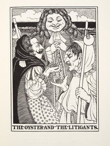 Fontaine Fables'dan İstiridye ve Davacılar, pub. 1905 (gravür) by Percy J. Billingshurst
