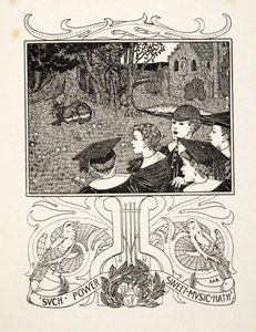 Hayvanların Yüz Anekdotundan Müziğin Gücü, pub. 1924 (gravür) by Percy J. Billingshurst