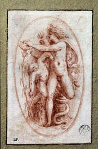 Apollo ve Sümbül. Pierino del Vaga olarak da bilinen Pietro Buonaccorsi (1500-1546 / 47) tarafından a la sanguine çizimi by Perino del Vaga