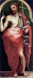 St John Baptist, Yan Panel (ahşap üzerine yağlı boya, c.1535) by Perino del Vaga