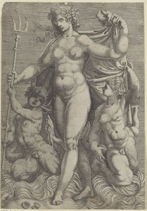 İki tritonlu Thetis Deniz tanrıları ve deniz atları ile Neptün ve Thetis (dizi başlığı)