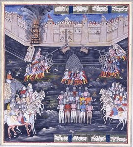 Bir Kuşatma, 19. yüzyılın ortalarında by Persian School