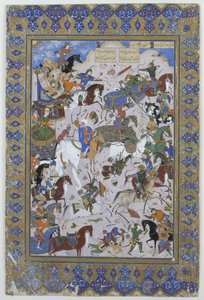 Hüsrev ve Bahram Chubaina arasındaki savaş, aslen Nizami