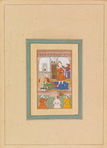 Figürlü İç Mekan (wc üzeri parşömen) by Persian School