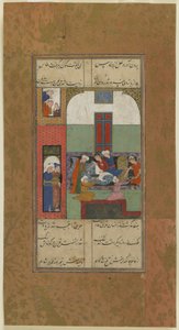 Mihr ve Mushtari kollarından kan aldılar, c.1560-70 by Persian School
