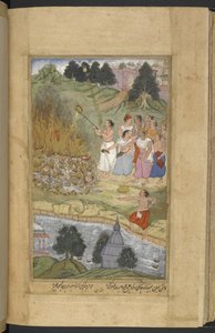 Or.12076 f.130v Arjuna, Gujarat sahilindeki Prabhasa