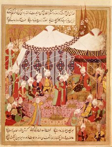 Veya.1359 fol. 35 v. Sultan Bayazid Timur tarafından ele geçirildi, 1402, Zafarnama 1533