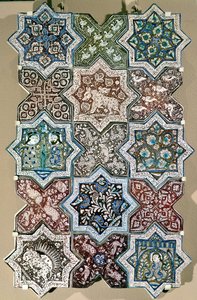 Çini Panel, Kaşan, Orta İran, c.1250-1300 (fritware) by Persian School