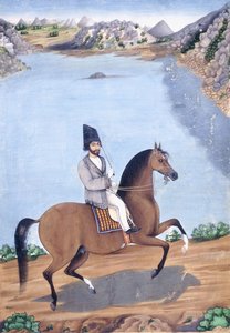Atlı Bir Genç Adamın Portresi, 1840 dolayları by Persian School
